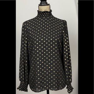 Worthington beautiful black and gold top